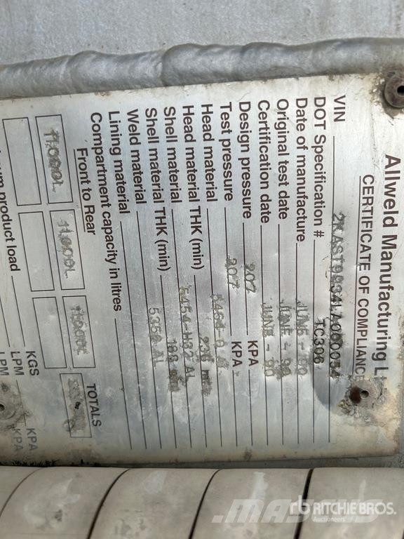 Allweld Fuel Trailer Prikolice za cisterne