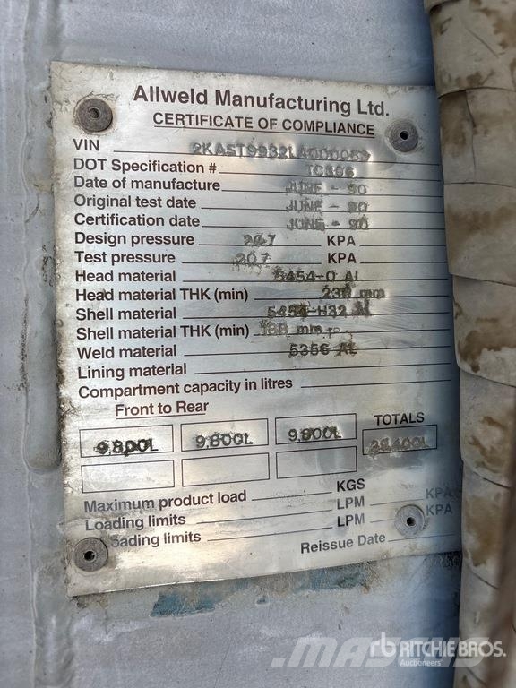 Allweld Super B-Train Tri/A Fuel Trailer Прицепы-цистерны