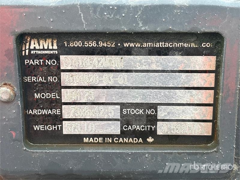 AMI 42CB88 40 in Q/C Cleanup Excavator Bucket Kanalak