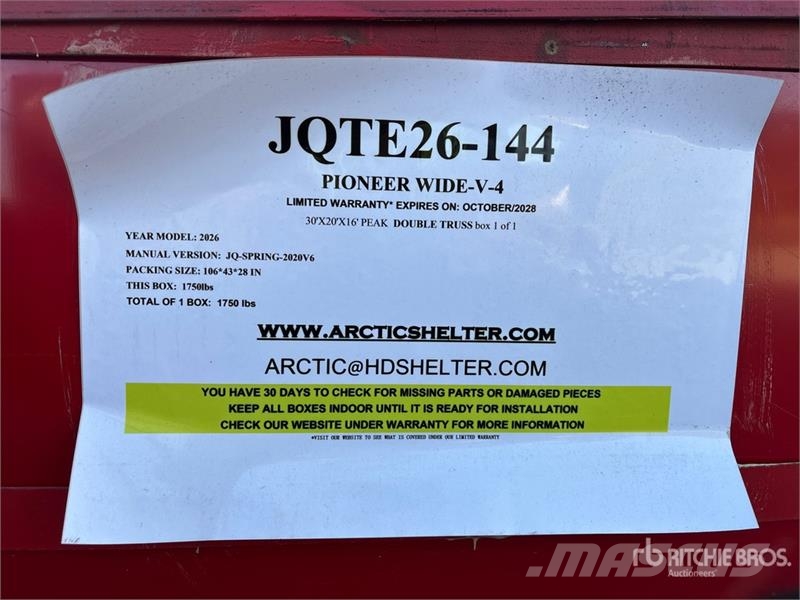 Arctic Shelter 20 ft x 30 ft Peak Double Truss Storage Building ( Stahlrahmenaufbauten