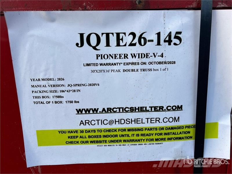 Arctic Shelter 20 ft x 30 ft Peak Double Truss Storage Building ( Stahlrahmenaufbauten