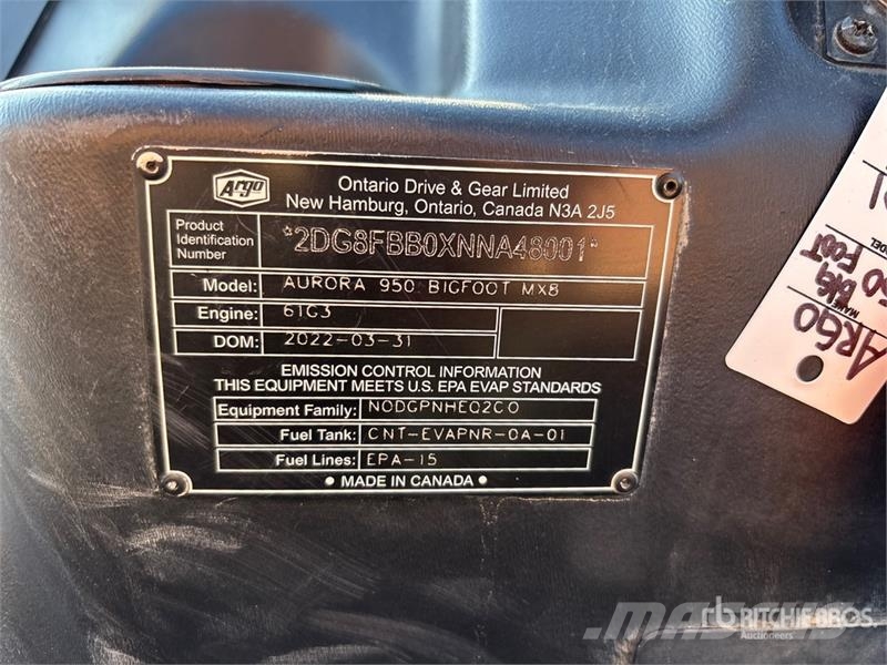 Argo Aurora 950 Bigfoot M8 Tracked ATV Todoterrenos