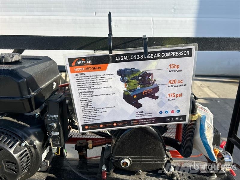 Arteer ART-GAC40 14.5 cfm Skid-Mounted 40 gal Air Compres Compressores