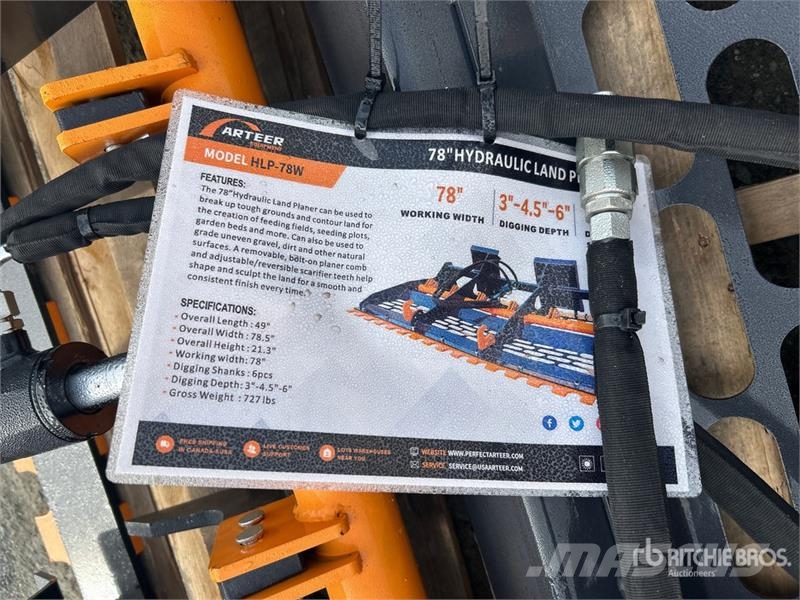 Arteer HLP-78W 78 in Hydraulic Skid Steer Landplane (Unus زلاقات ميدانية