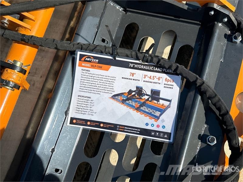 Arteer HLP-78W 78 in Hydraulic Skid Steer Landplane (Unus زلاقات ميدانية