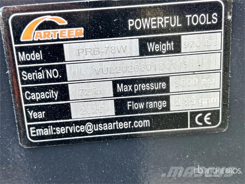 Arteer PRB-78W 78 in Power Rake Skid Steer Bucket (Unused Κουβάδες