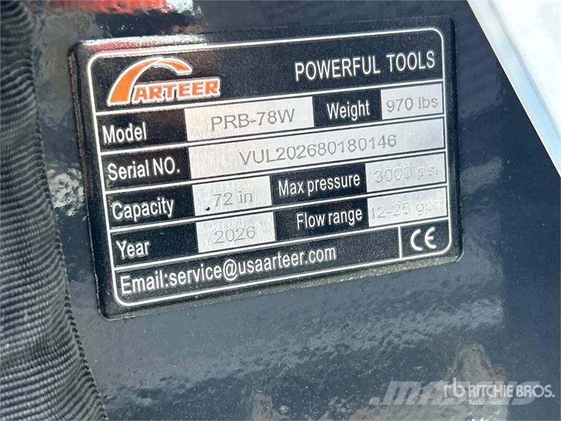 Arteer PRB-78W 78 in Power Rake Skid Steer Bucket (Unused Κουβάδες