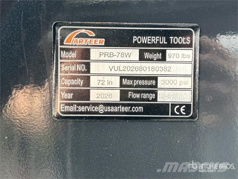 Arteer PRB-78W 78 in Power Rake Skid Steer Bucket (Unused Κουβάδες