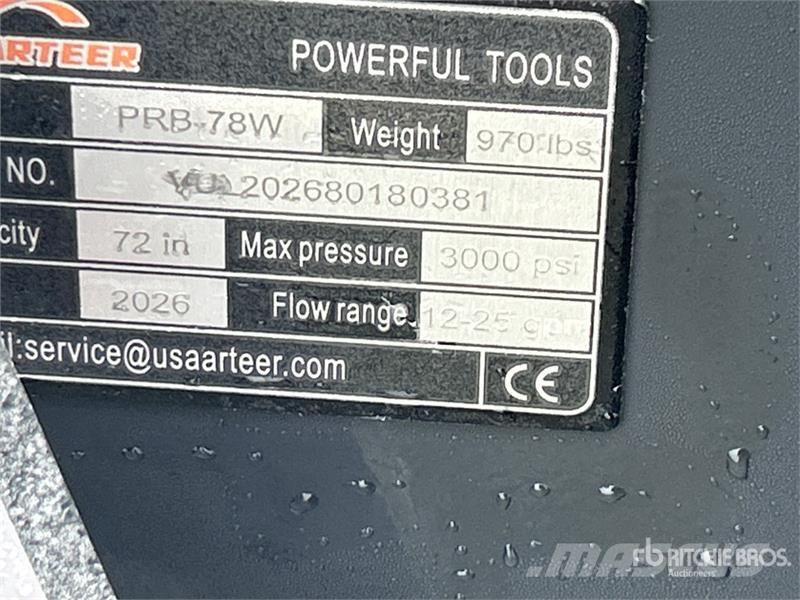 Arteer PRB-78W 78 in Power Rake Skid Steer Bucket (Unused Kašike / Korpe