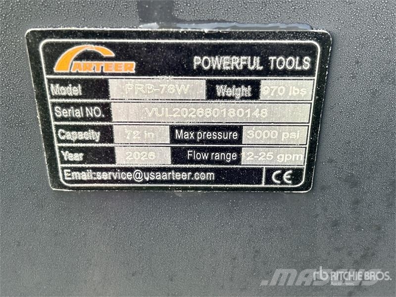Arteer PRB-78W 78 in Power Rake Skid Steer Bucket (Unused Κουβάδες
