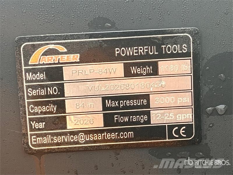Arteer PRLP-84W 84 in Power Rake Skid Steer Landplane (Un زلاقات ميدانية