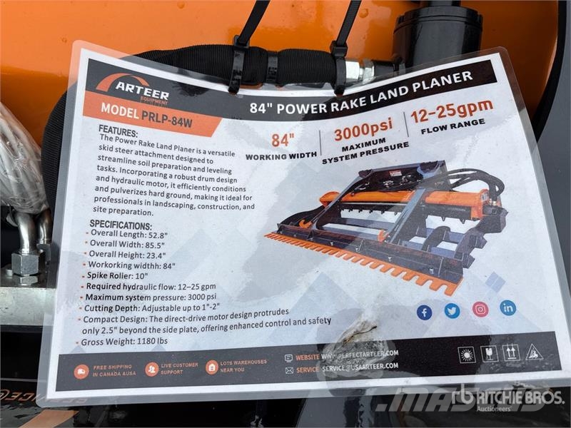 Arteer PRLP-84W 84 in Skid Steer Landplane (Unused) Smyky