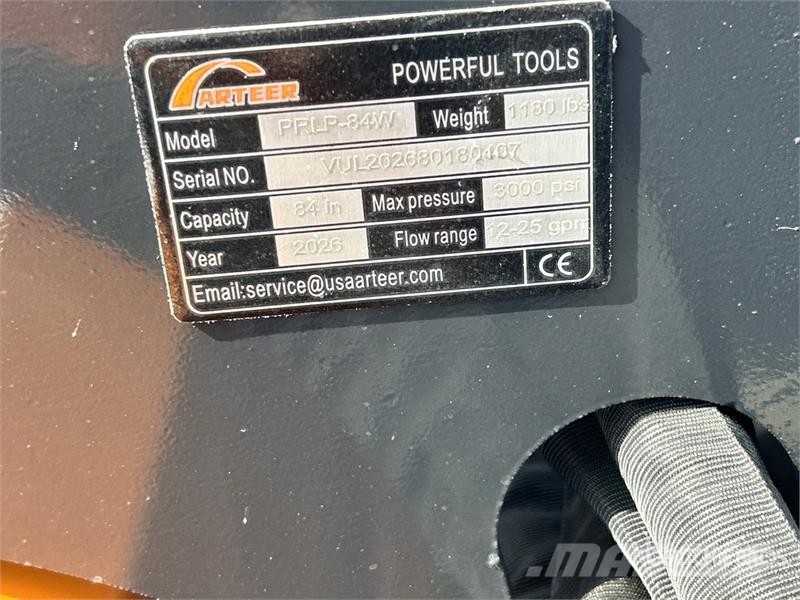 Arteer PRLP-84W 84 in Power Rake Skid Steer Landplane (Un زلاقات ميدانية