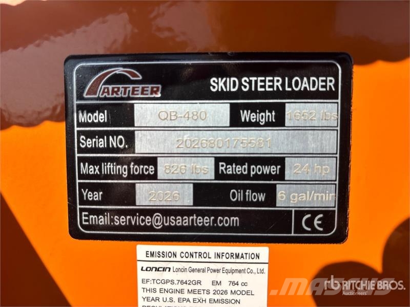 Arteer QB-480 Mini Compact Track Loader (Unused) لوادر انزلاقية التوجيه