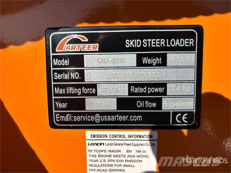 Arteer QB-480 Mini Compact Track Loader (Unused) لوادر انزلاقية التوجيه