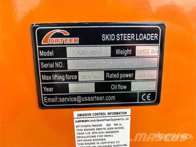 Arteer QB-480 Mini Ride On Compact Track Loader (Unused) Мини товарачи