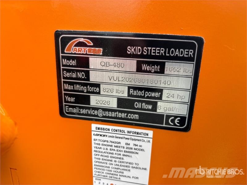 Arteer QB-480 Mini Ride On Compact Track Loader (Unused) Мини товарачи