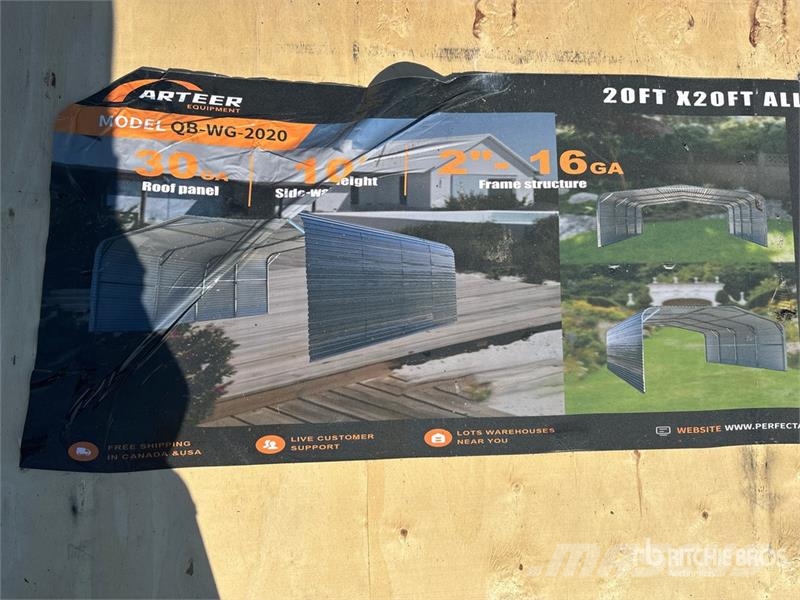 Arteer QB-WG-2020 20 ft x 20 ft All-Steel Carport (Unused Telai in acciaio
