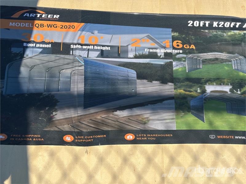 Arteer QB-WG-2020 20 ft x 20 ft All-Steel Carport (Unused Telai in acciaio