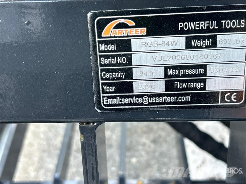 Arteer RGB-84W 84 in Rock Skid Steer Grapple Bucket (Unus Pinzas