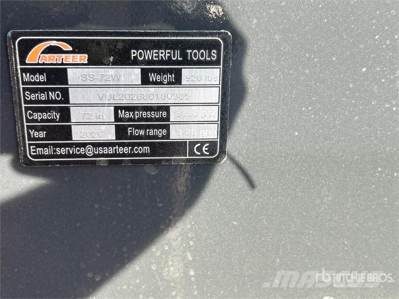 Arteer SS-72W 72 in Skid Steer Sweeper (Unused) فرش