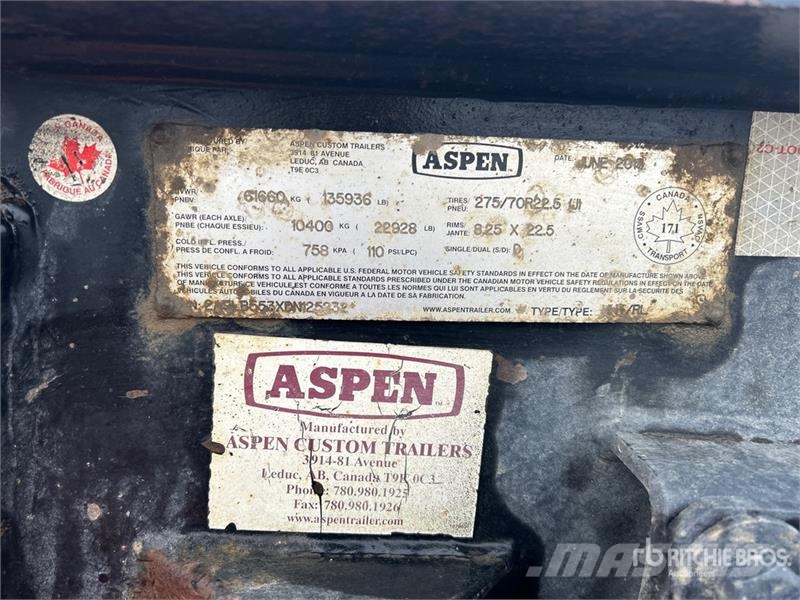 Aspen 55 ton Tri/A Removable Gooseneck Lowboy Trailer Remorque surbaissée