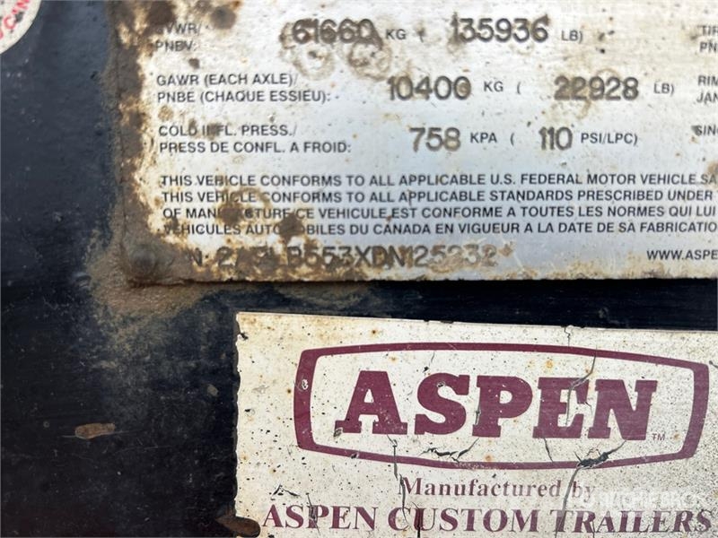 Aspen 55 ton Tri/A Removable Gooseneck Lowboy Trailer Remorque surbaissée