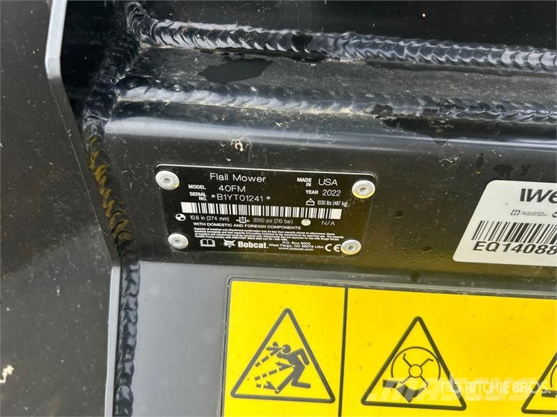Bobcat 40FM 40 in Flail Mower - Fits Bobcat E50 (Unused) Alte componente