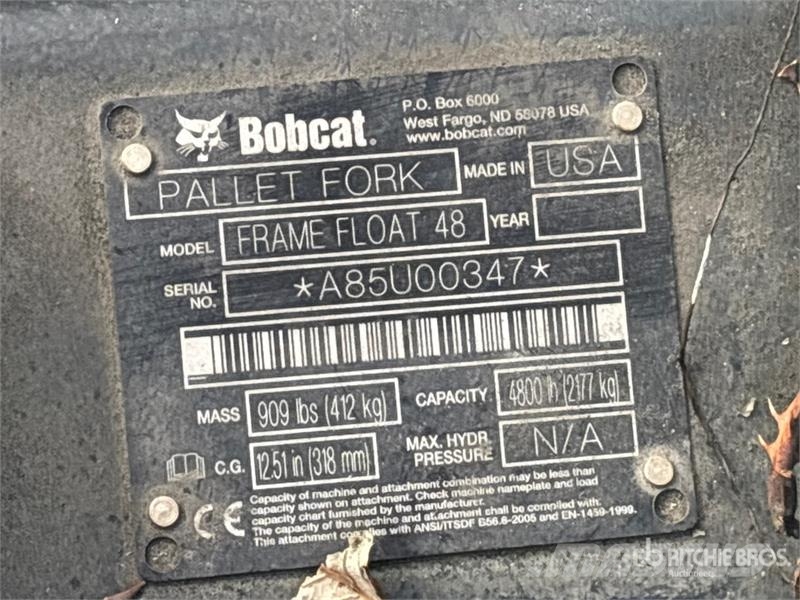 Bobcat 48 in Skid Steer Fork Frame Trukkihaarukat