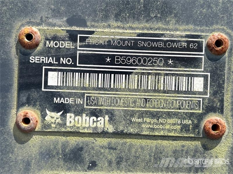Bobcat 62 in Front Mount Snowblower (Unused) Citas sastāvdaļas