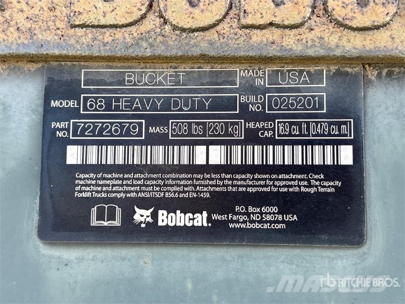 Bobcat 68 in General Purpose Skid Steer Bucket (Unused) Buckets