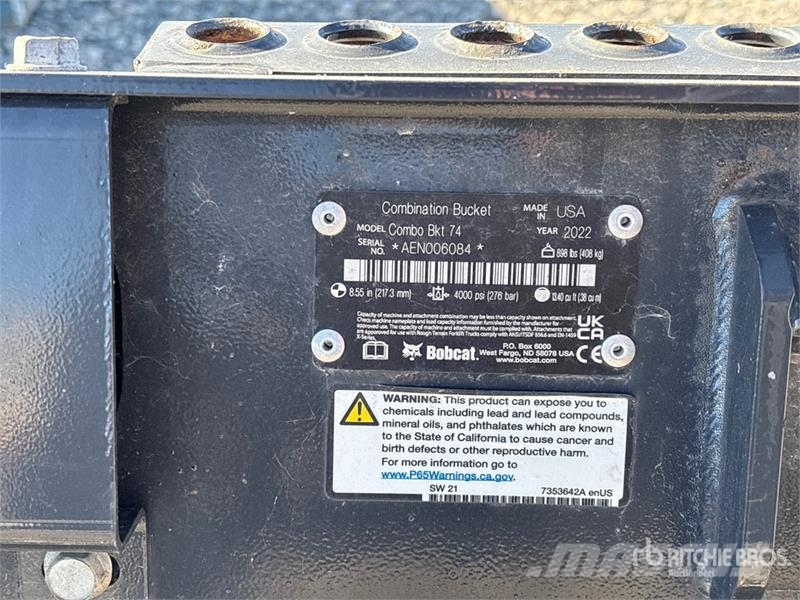Bobcat 74 in Multi-Purpose Skid Steer Bucket (Unused) Buckets