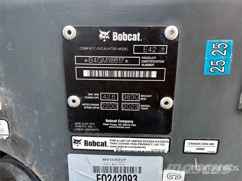 Bobcat E42 Minigravemaskiner