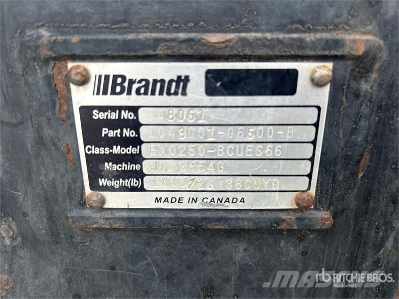 Brandt 60 in Q/C Cleanup Excavator Bucket Lopaty