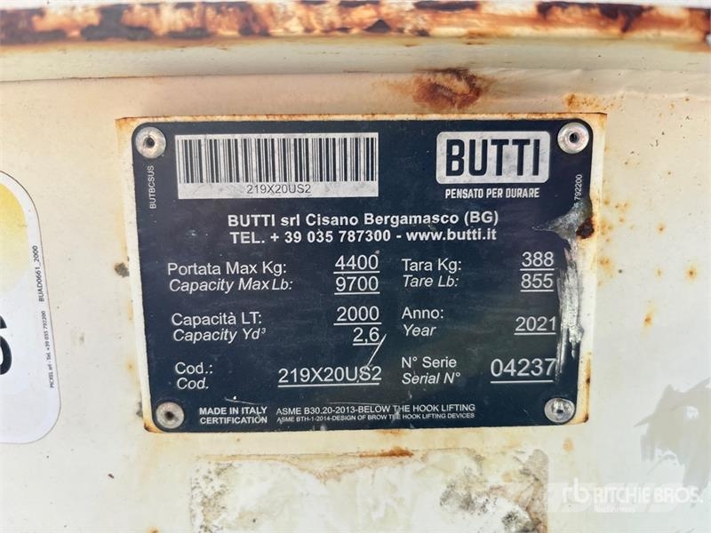 Butti EA BU219X20US Concrete Bucket Betong tilbehør