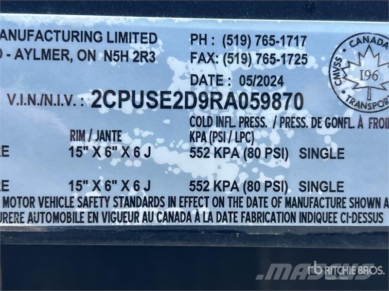 Canada Trailers 16 ft T/A Equipment Trailer Prívesy na prepravu automobilov