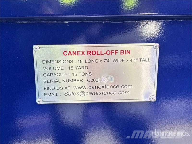 Canex 18 ft 15 cyd Roll-Off Container (Unused) Posebni kontejnerji