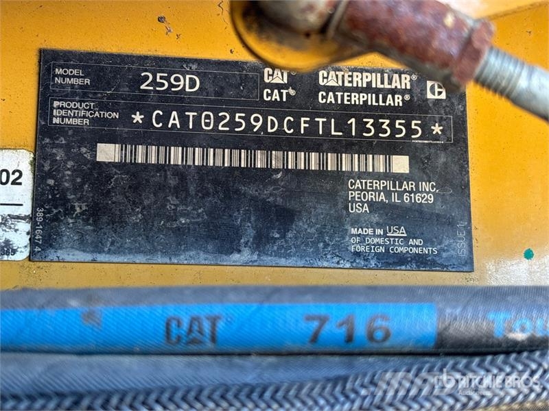 CAT 259D Two-Speed High Flow Compact Track Loader Lietoti riteņu kompaktiekrāvēji