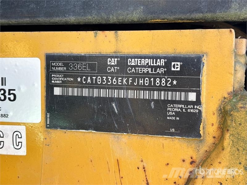 CAT 336EL Tracked Excavator Lánctalpas kotrók