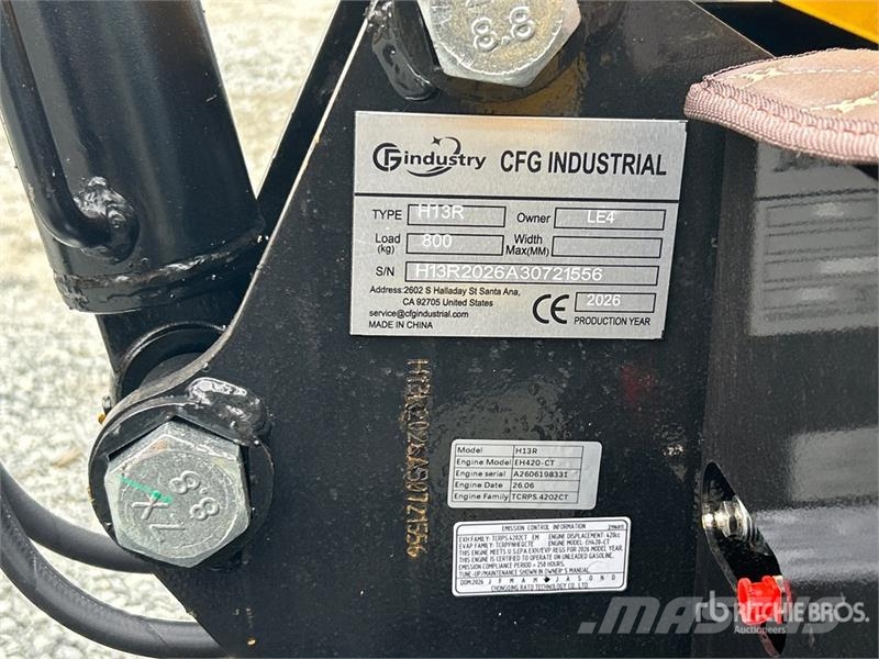 CFG H13R Mini Excavator (Unused) Mini ekskavatoriai < 7 t