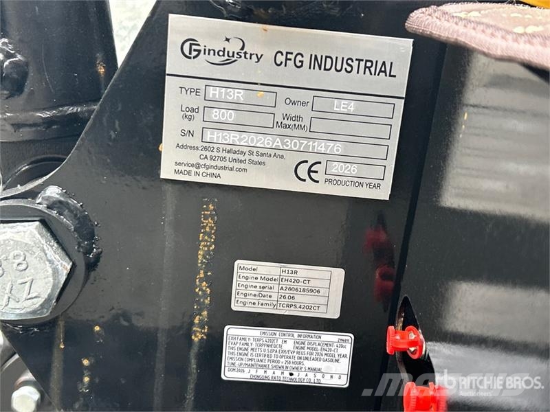 CFG H13R Mini Excavator (Unused) Minigravemaskiner