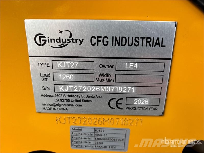 CFG KJT27 Mini Compact Track Loader (Unused) Skid steer loderler