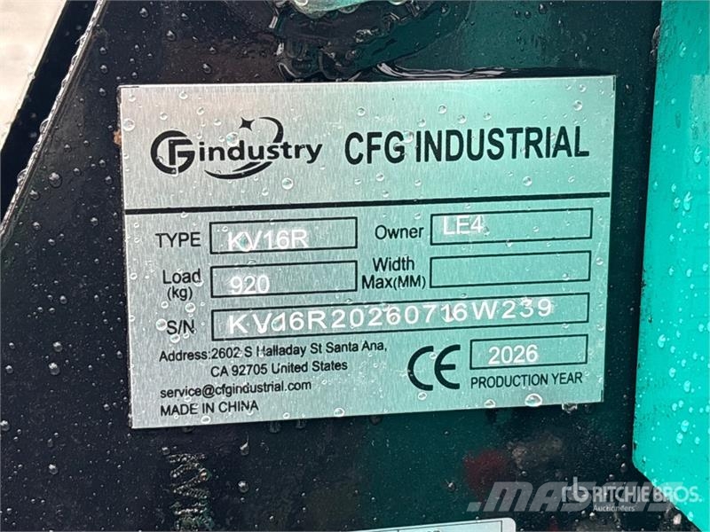 CFG KV16R Mini Excavator (Unused) Minigravemaskiner
