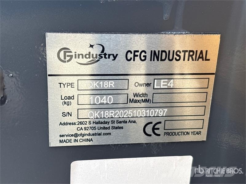 CFG QK18R Mini Excavator (Unused) Mini kotrók < 7t