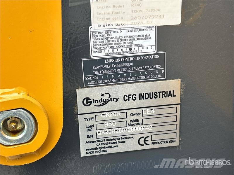 CFG QK20R Mini Excavator (Unused) Minigravemaskiner