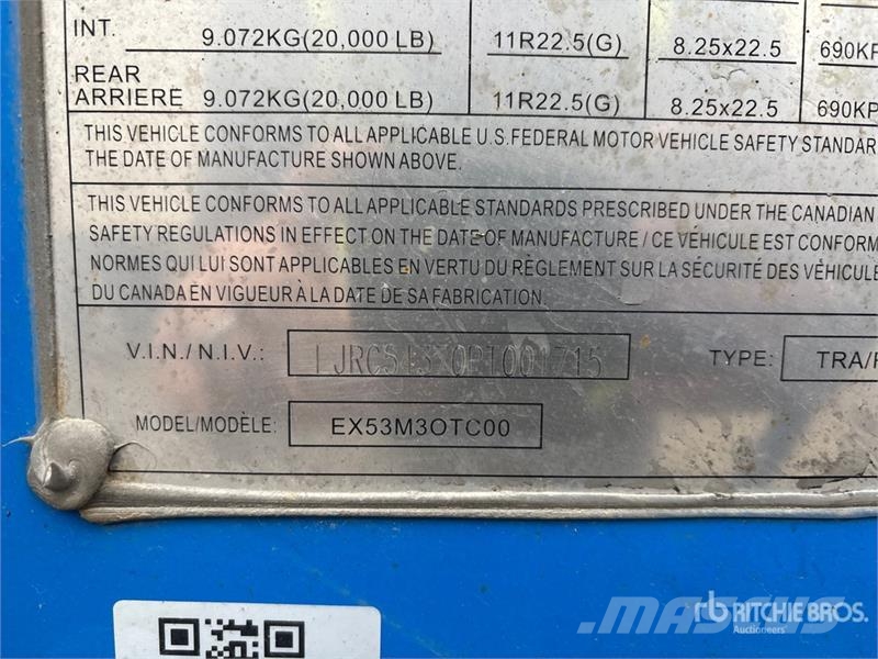 CIMC EX53M3OTC00 53 ft Tri/A Extendable Container Trail Прицепы-Контейнеровозы
