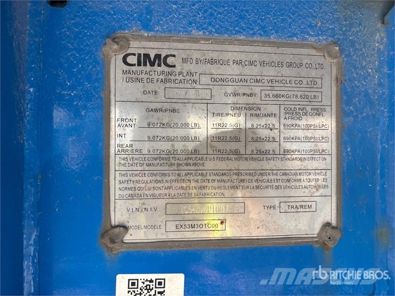 CIMC EX53M3OTC00 Tri/A Extendable Container Trailer Containeranhänger