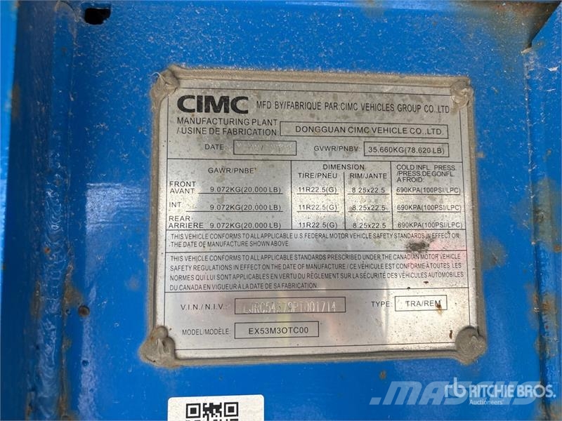 CIMC EX53M3OTC00 Tri/A Extendable Container Trailer Containeranhänger