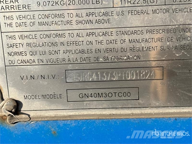 CIMC GN40M3OTC00 40 ft Tri/A Container Trailer Reboques Containerframe