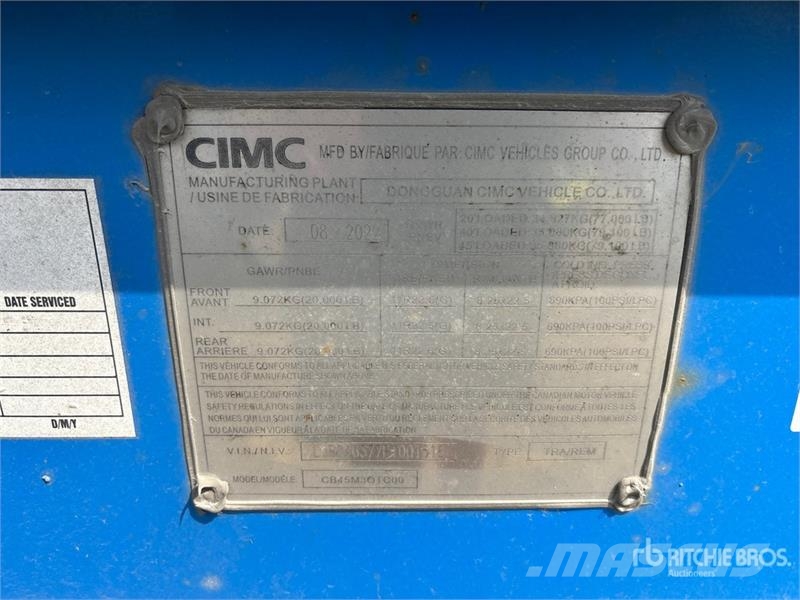 CIMC Tri/A Extendable Container Trailer Konteineriekrāvēji
